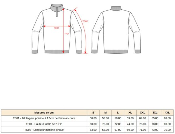 Pull 1/4 zippé - Homme